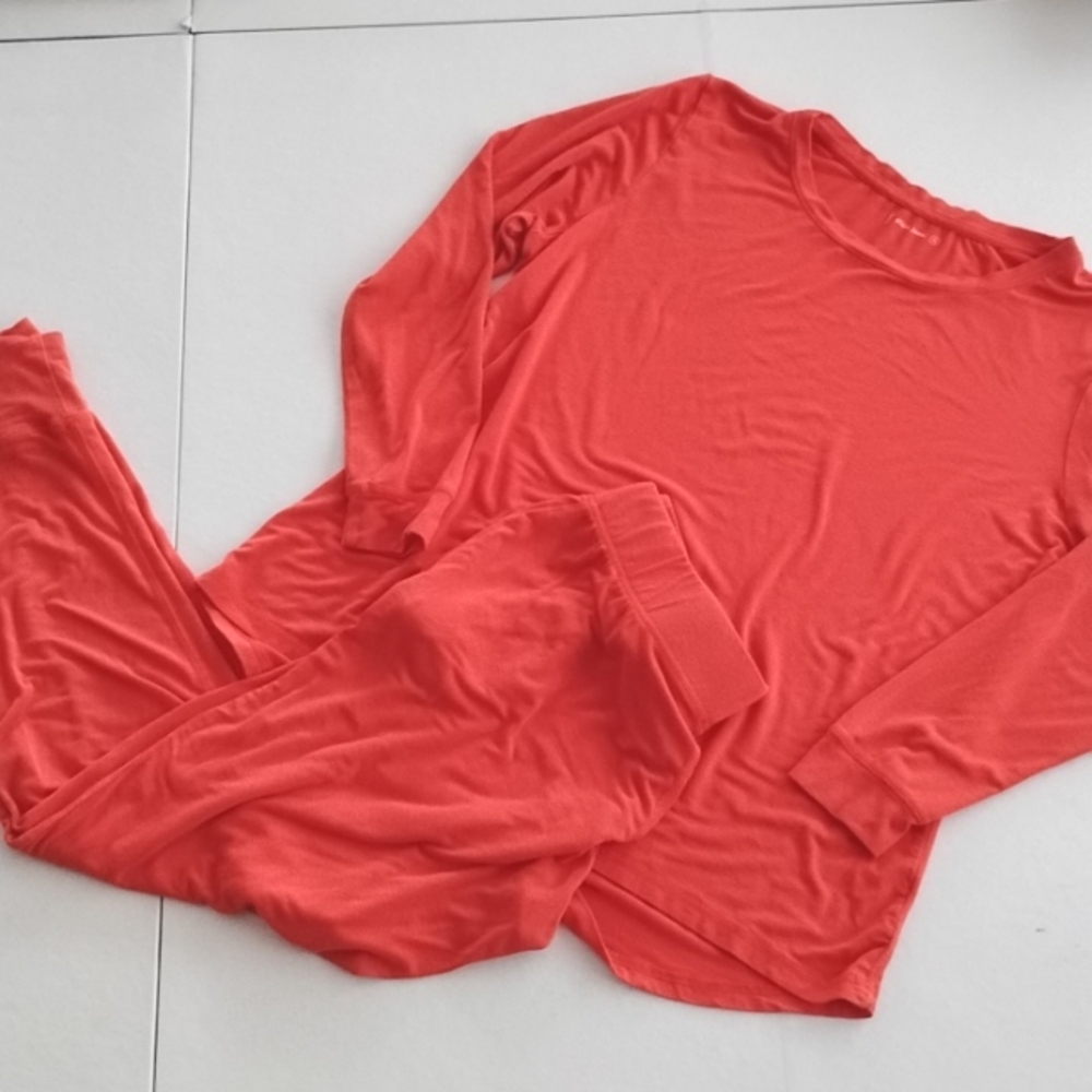 Plain Jane Long Sleeve Jogger Lounge Pajama Set Size M